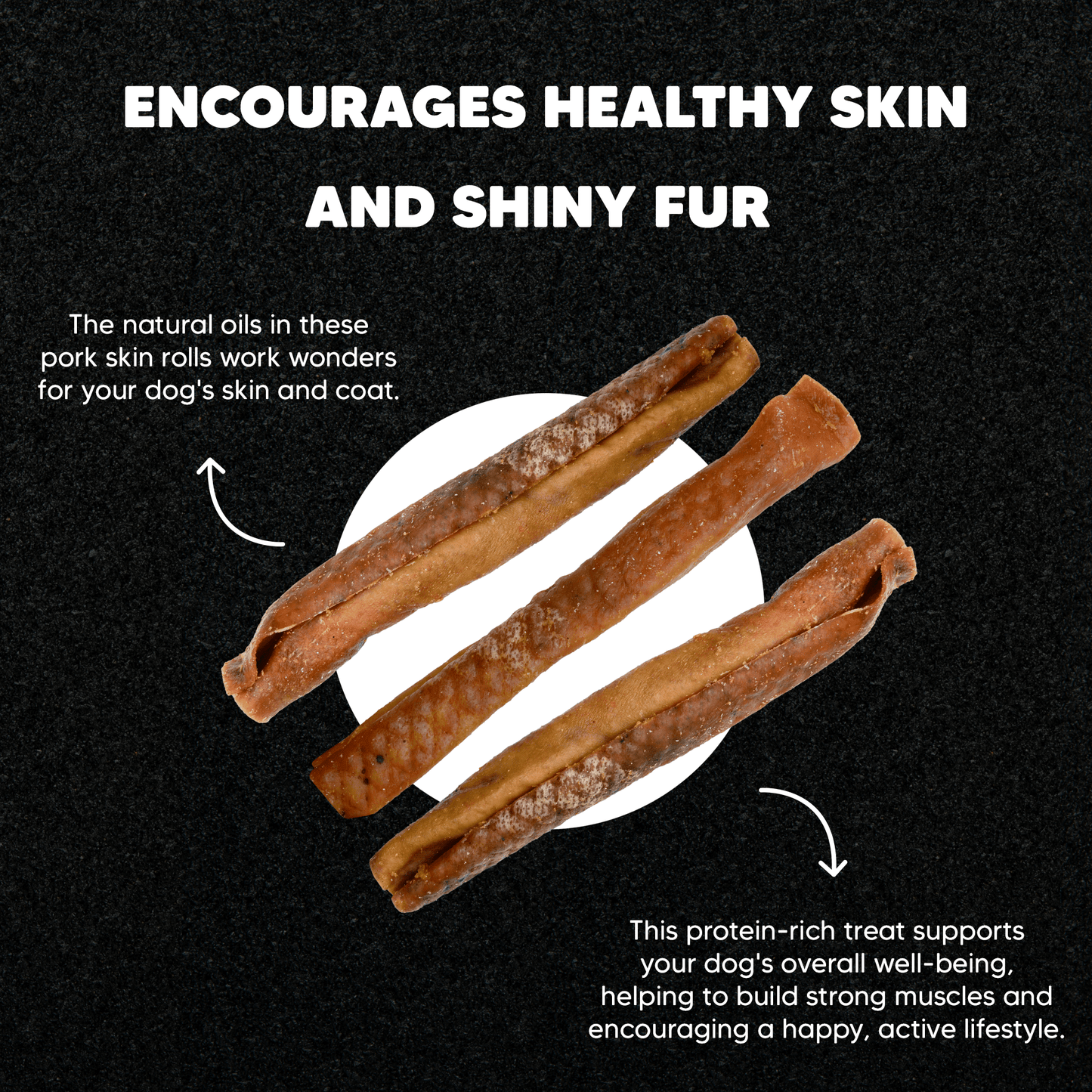Pork Skin Rolls 12" - Premium Feeders - Premium Feeders - Dog Treats
