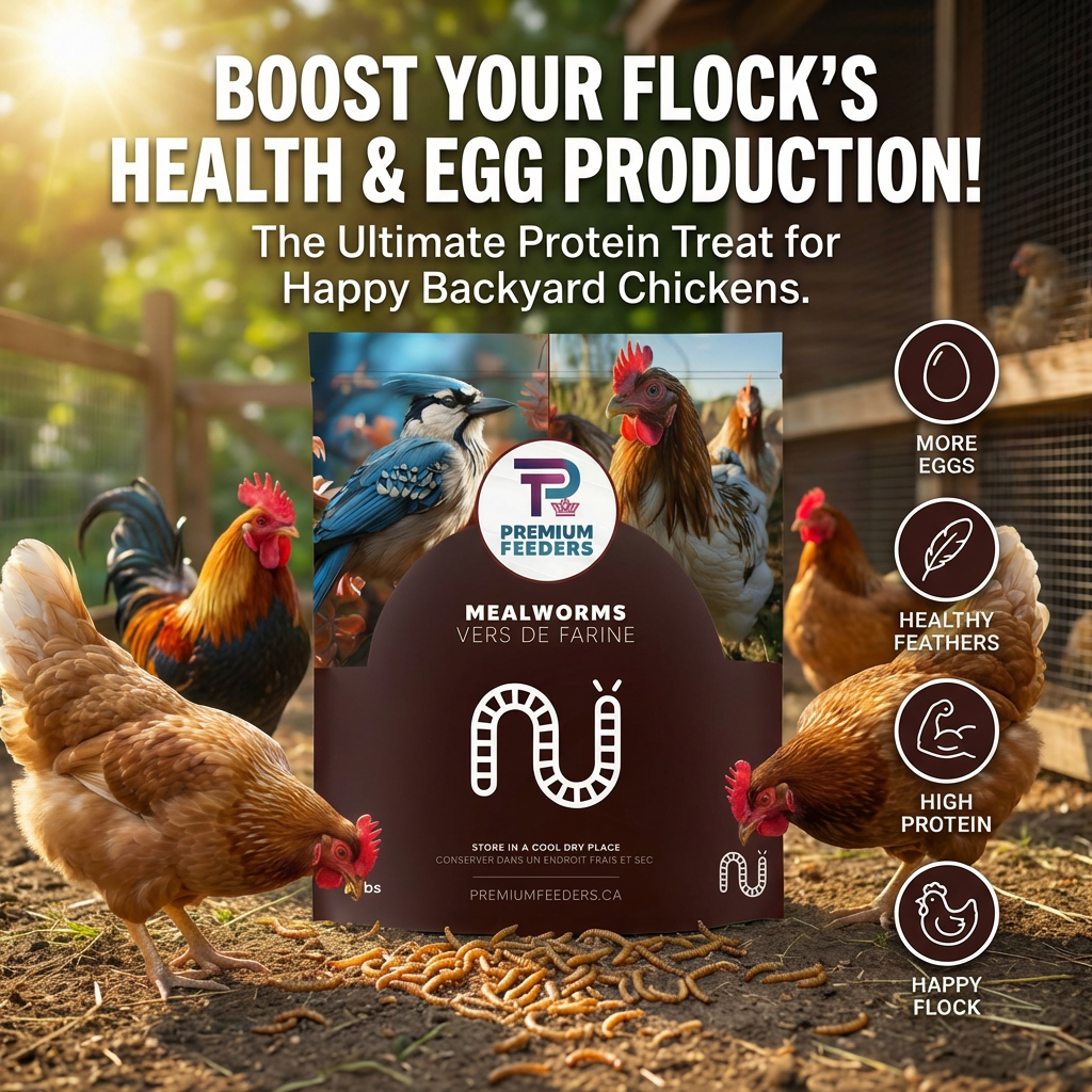 Premium Feeders dried mealworms for chickens, wild birds and small animals 