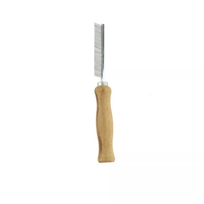 Dog Flea Combs with Wooden Handle - Premium Feeders - Safari - Dog Grooming