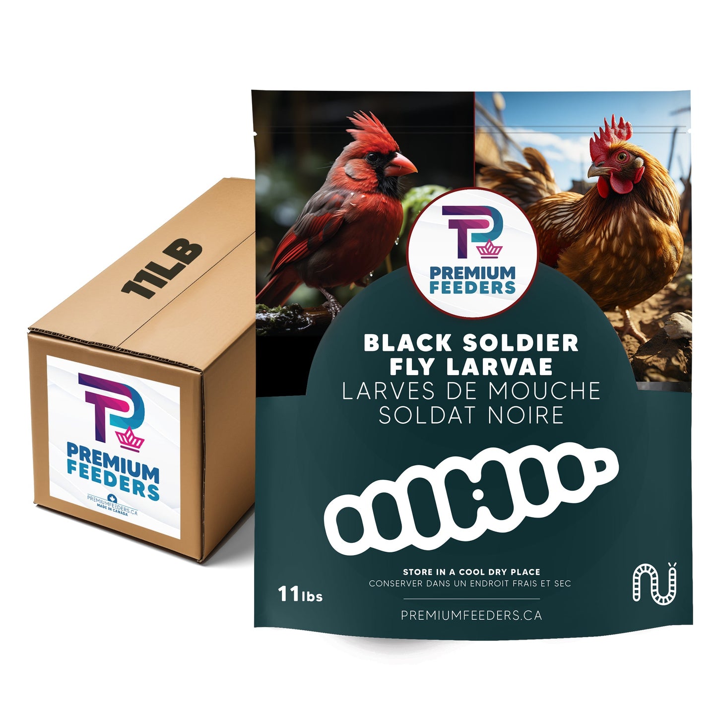 Dried Black Soldier Fly Larvae - 11lb - Premium Feeders - Premium Feeders - Black Soldier Fly Larvae