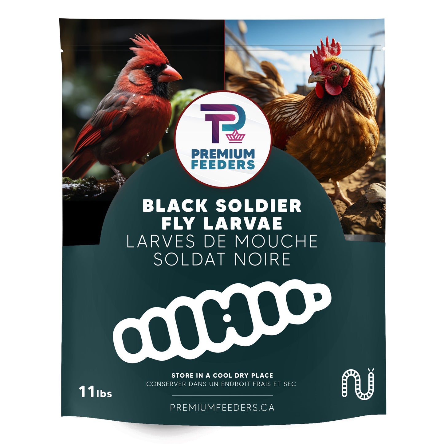 Dried Black Soldier Fly Larvae - 11lb - Premium Feeders - Premium Feeders - Black Soldier Fly Larvae