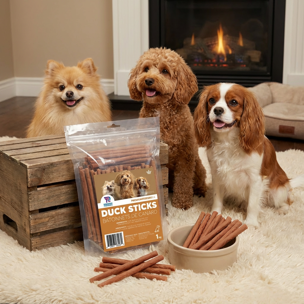 Duck dog treats made with real duck meat