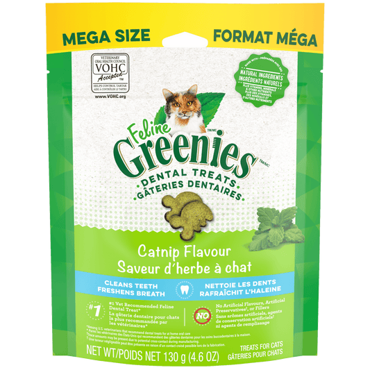 FELINE GREENIES Catnip Flavored Dental Treats - 130g - Premium Feeders - Greenies - Cat Dental Treats