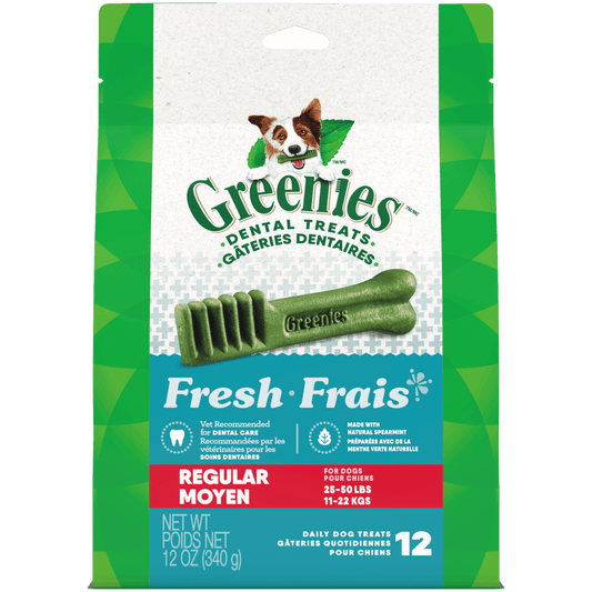 GREENIES Fresh Regular Dental Treats - 340g - Premium Feeders - Greenies - Dog Dental Treats