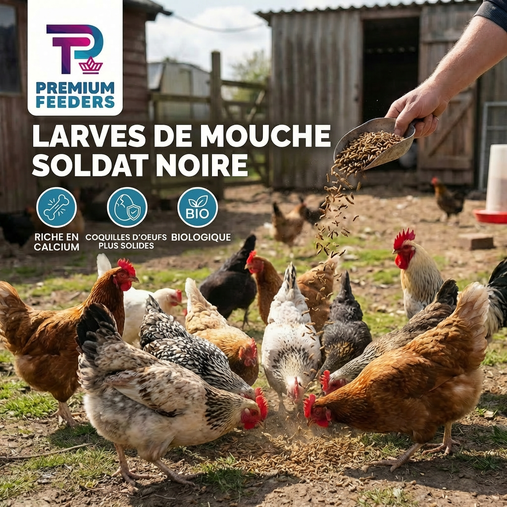 larves de mouche soldat noire pour poules
