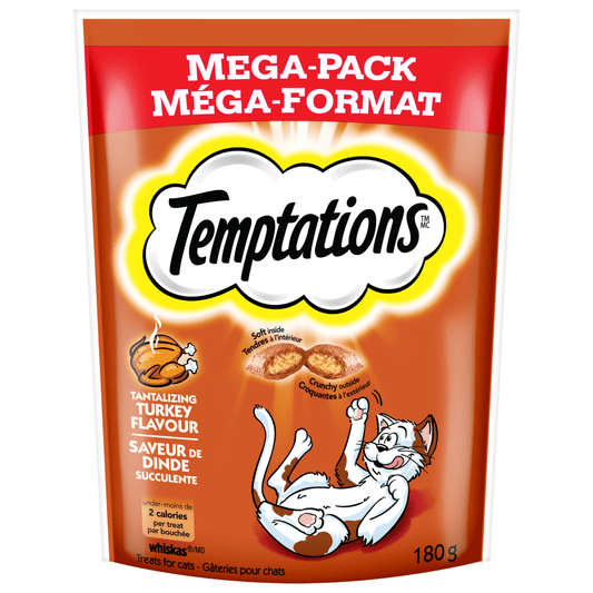 TEMPTATIONS Cat Treats Tantalizing Turkey Flavour - 180g - Premium Feeders - Temptations - Cat Treats
